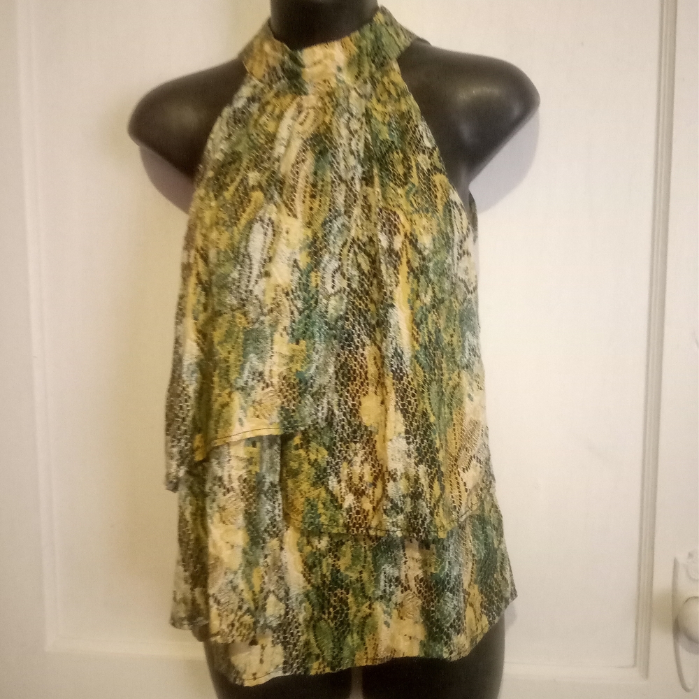 Vintage Boho Studio Y Multicolor Halter Blouse